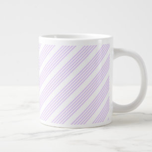 Lilac-lila-weiß-Streifen Jumbo-Tasse