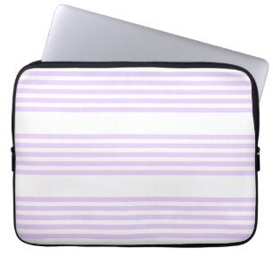 Lilac-lila-weiß-Streifen Laptopschutzhülle