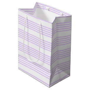 Lilac-lila-weiß-Streifen Mittlere Geschenktüte