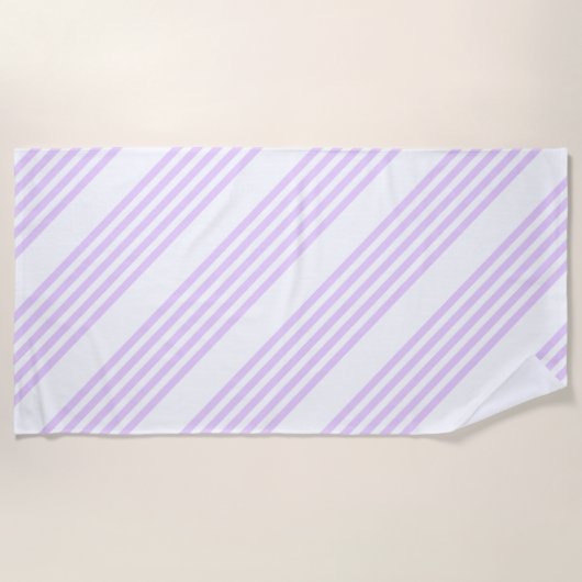 Lilac-lila-weiß-Streifen Strandtuch (Vorderseite)