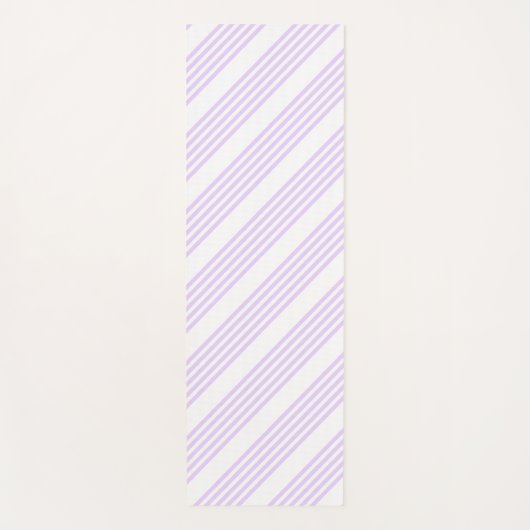 Lilac-lila-weiß-Streifen Yogamatte (Vorderseite)