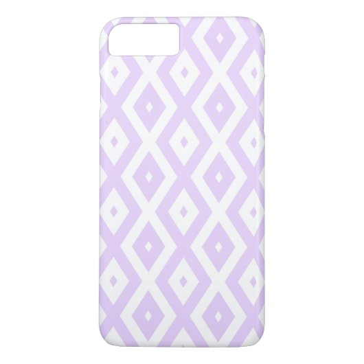 Lilac-lila-weißes Diamantmuster Case-Mate iPhone Hülle (Rückseite)