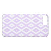 Lilac-lila-weißes Diamantmuster Case-Mate iPhone Hülle (Rückseite (Horizontal))