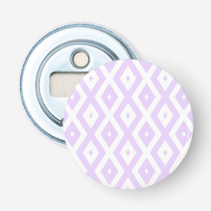 Lilac-lila-weißes Diamantmuster Flaschenöffner