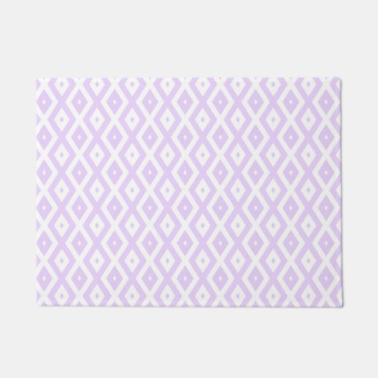 Lilac-lila-weißes Diamantmuster Fußmatte (Vorderseite)