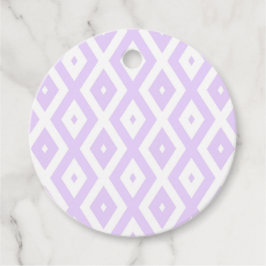 Lilac-lila-weißes Diamantmuster Geschenkanhänger
