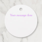 Lilac-lila-weißes Diamantmuster Geschenkanhänger (Rückseite)