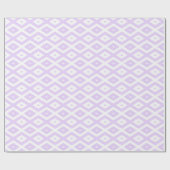 Lilac-lila-weißes Diamantmuster Geschenkpapier (Flach)