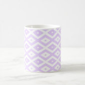 Lilac-lila-weißes Diamantmuster Kaffeetasse (Mittel)