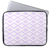 Lilac-lila-weißes Diamantmuster Laptopschutzhülle (Vorderseite)