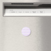 Lilac-lila-weißes Diamantmuster Magnet (In Situ (Geschirrspüler))