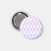 Lilac-lila-weißes Diamantmuster Magnet (Vorderseite/Rückseite)