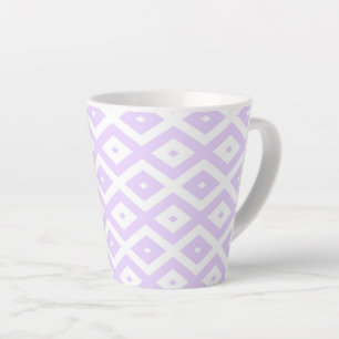 Lilac-lila-weißes Diamantmuster Milchtasse