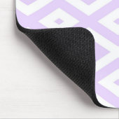 Lilac-lila-weißes Diamantmuster Mousepad (Ecke)