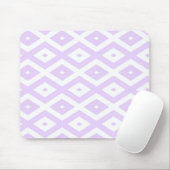 Lilac-lila-weißes Diamantmuster Mousepad (Mit Mouse)