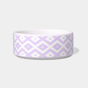 Lilac-lila-weißes Diamantmuster Napf