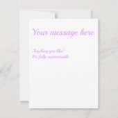 Lilac-lila-weißes Diamantmuster RSVP Karte (Rückseite)