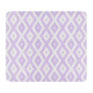 Lilac-lila-weißes Diamantmuster Schneidebrett