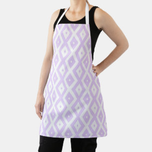 Lilac-lila-weißes Diamantmuster Schürze