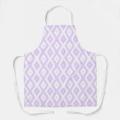 Lilac-lila-weißes Diamantmuster Schürze (Vorderseite)