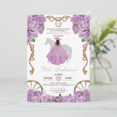 Lilac Lila Western Charro Quince Einladung (Stehend Vorderseite)