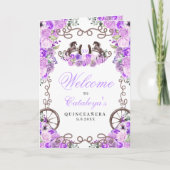 Lilac Lila Western Charro Quinceañera Programm (Vorderseite)