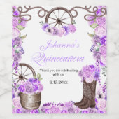 Lilac Lila Western Charro Weinetikett (Einzelnes Label)