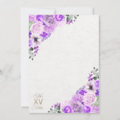 Lilac Lila Western Ranchero Quinceanera Einladung (Rückseite)