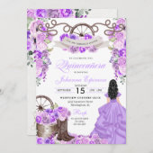 Lilac Lila Western Ranchero Quinceanera Einladung (Vorne/Hinten)