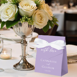 Lilac Lila White Typografy Custom Wedding Geschenkschachtel