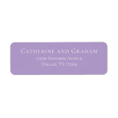 Lilac Lila White Wedding Rücksendeadresse (Vorne)