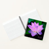 Lilac Lotus Blume Monogram Notizblock (Innenseite)