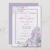 Lilac Loveliness Bridal Dusche Einladung (Vorne/Hinten)