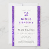 Lilac Lupines 50 Hochzeitstag Einladung (Rückseite)