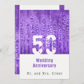 Lilac Lupines 50 Hochzeitstag Einladung (Vorne/Hinten)