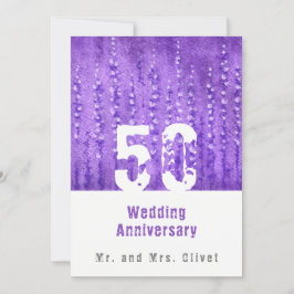 Lilac Lupines 50 Hochzeitstag Einladung