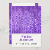 Lilac Lupines Hochzeitstag Einladung (Vorne/Hinten)