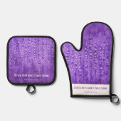 Lilac Lupines Ofenhandschuh & Topflappen-Set (Vorderseite)