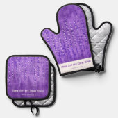 Lilac Lupines Ofenhandschuh & Topflappen-Set (Vorderseite/Rückseite)