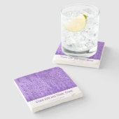 Lilac Lupines Steinuntersetzer (Seitenansicht)