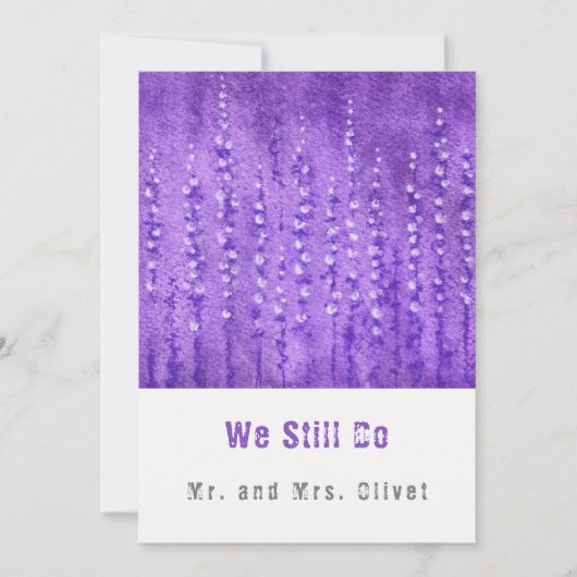 Lilac Lupines Vow Renewal 25 Jahre Einladung (Vorderseite)