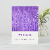 Lilac Lupines Vow Renewal 25 Jahre Einladung (Stehend Vorderseite)