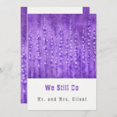 Lilac Lupines Vow Renewal 25 Jahre Einladung (Vorne/Hinten)