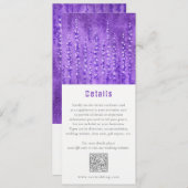Lilac Lupines Wedding Details Enclosure Card Einladung (Vorne/Hinten)