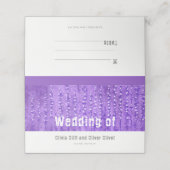 Lilac Lupines Wedding Platzkarte (Außenseite Aufgefaltet)