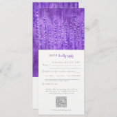 Lilac Lupines Wedding RSVP QR Code Einladung (Vorne/Hinten)