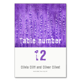 Lilac Lupines Wedding Tischnummer