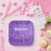 Lilac Lupines Wedding Welcome Pappteller (Party)