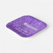 Lilac Lupines Wedding Welcome Pappteller (Gewinkelt)