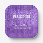 Lilac Lupines Wedding Welcome Pappteller (Vorderseite)